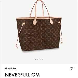Louis Vuitton Neverfull GM Brown and Tan Tote